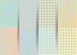 © LanaSham - Set of 6 abstract seamless checkered geometric patterns. yellow geometric ackground for fabrics, prints, children's clothes. Suits for Decorative Paper, Fashion Design, House Interior Design.