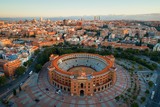 Fototapeta  - Madrid Las Ventas Bullring aerial view