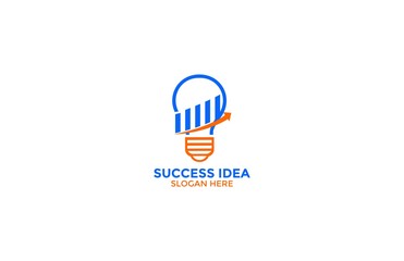 Succes idea finance logo vector