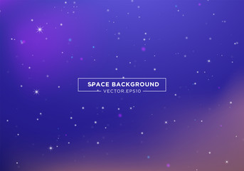 Space background template design with abstract starlight, vector eps 10