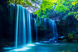 Fototapeta Góry - Nabegatai, waterfall in forest, Kumamoto Japan