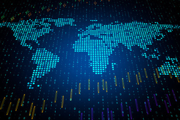 Global business and data concept