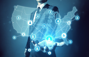 Poster - Network of the United States of America.