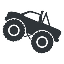 Monster Truck Icon Vector Isolated