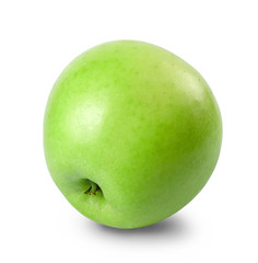 Wall Mural - Green apples isolated on white.  Full depth of field