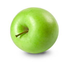 Wall Mural - Green apples isolated on white.  Full depth of field