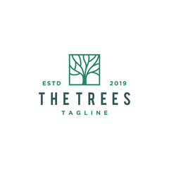 simple tree vector logo design