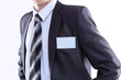 © yurolaitsalbert - close up. businessman with blank badge. business concept