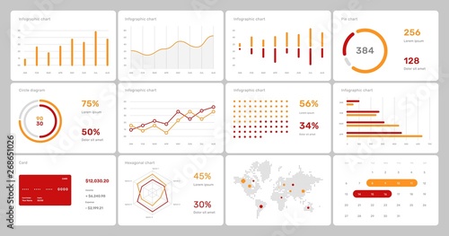Fotomural Elements of infographics on a white background