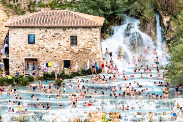 the hot springs of Saturnia, in Tuscany