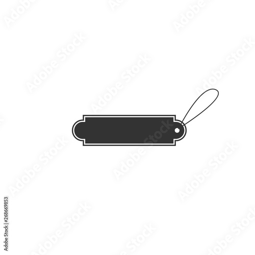 Blank Label Template Price Tag Icon Isolated Empty Shopping