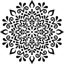 Mandala Pattern Stencil Doodles Sketch