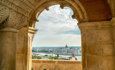 Poster - View on hungarian Parliament