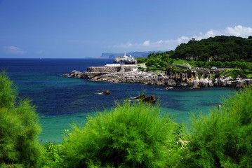 Wall Mural - Summer landscape of the Cantabrian Coast in Santander, Spain, Europe