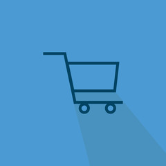 Wall Mural - Shopping Cart Icon - flat style vector illustration