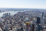 Fototapeta Nowy Jork - Top view of Manhattan buildings, New York.