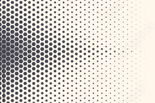 Hexagon Vector Abstract Geometric Technology Background Halftone