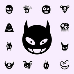 Sticker - monster icon. monsters icons universal set for web and mobile