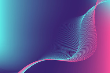 Colourful particle line wave abstract background modern design with copy space; Vector illustration for your business and web banner design.