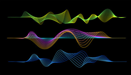 Wall Mural - audio digital equalizer technology, pulse musical.abstract of sound wave , light frequencies or brig