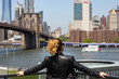© Vicen - woman view of the brooklyn bridge