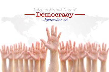 International day of democracy, September 15 concept