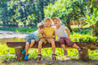 © galitskaya - Children rest during a hike in the woods