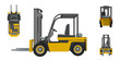 © eestingnef - Forklift truck. Isolated on white. 3d Vector illustration.