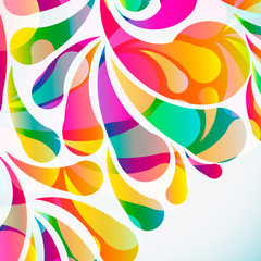 Wall Mural - abstract colorful arc-drop background. vector.