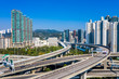 overlooking viaduct in Hong Kong China