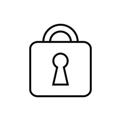 Poster - Lock vector icon black and white