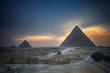 The Giza Pyramids and the Sphinx in the evening, Egypt