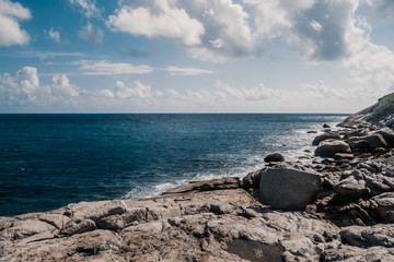 Wall Mural - rocky coast line of sea