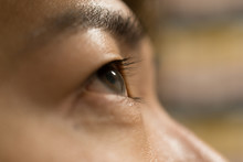 Male Eyes Of A Japanese Guy Who Deeply Thinks Of His Future