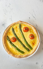 Poster - Open pie with asparagus