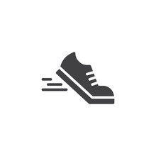 Running Shoes Vector Icon. Filled Flat Sign For Mobile Concept And Web Design. Sport Shoe Glyph Icon. Symbol, Logo Illustration. Pixel Perfect Vector Graphics