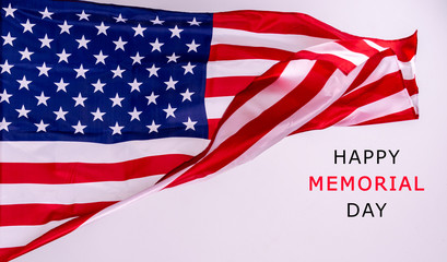 Wall Mural - American flag background for Memorial Day or 4th of July with copy space. Or Independence Day background. Copy space for advertisers.