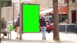 bus stop bilboard advert - green screen keying