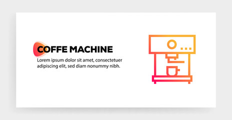 Poster - COFFE MACHINE ICON CONCEPT