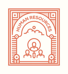 Poster - HUMAN RESOURCES ICON CONCEPT