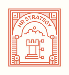 Wall Mural - HR STRATEGY ICON CONCEPT