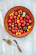 © Ina Peters Photographie/Stocksy - Food: different sorts of homegrown heirloom tomatos in a bowl
