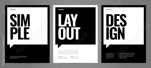 Fotomural Simple template design with typography for poster, flyer or cover
