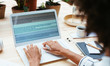 © Bonninstudio/Stocksy - Anonymous businesswoman typing on laptop.