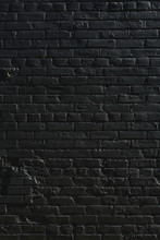 Old Brick Wall Painted Black