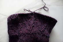 Purple Knitted Cowl