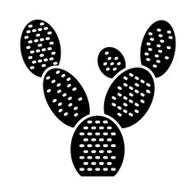 Bunny Ears Cactus Glyph Icon
