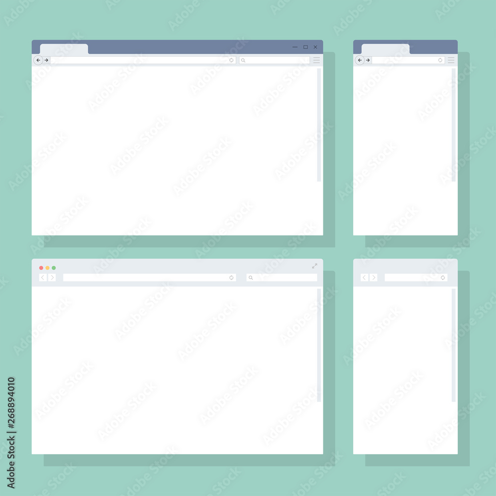 Simple Browser Window. Generic Blank Web Browser Window Stock Vector ...