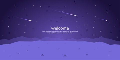 Wall Mural - abstract vector landscape. space concept. minimalist background