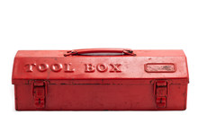 Red Tool Box On White Background